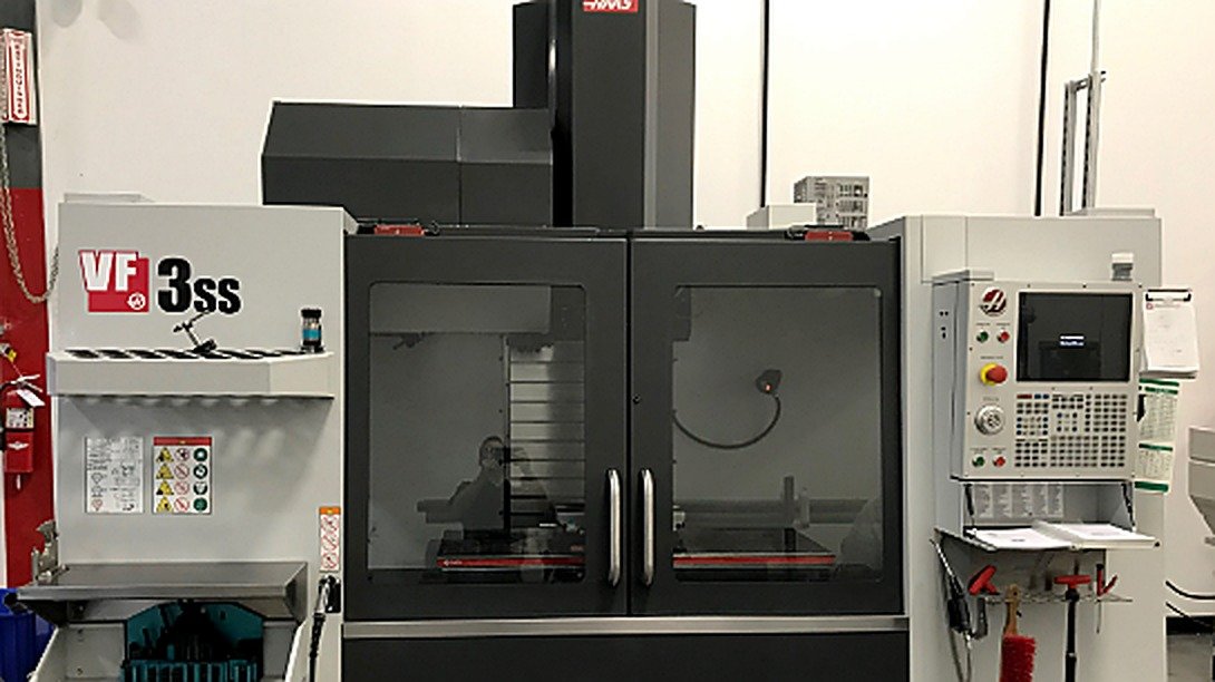Haas VF-3SS mill on the Prism shop floor